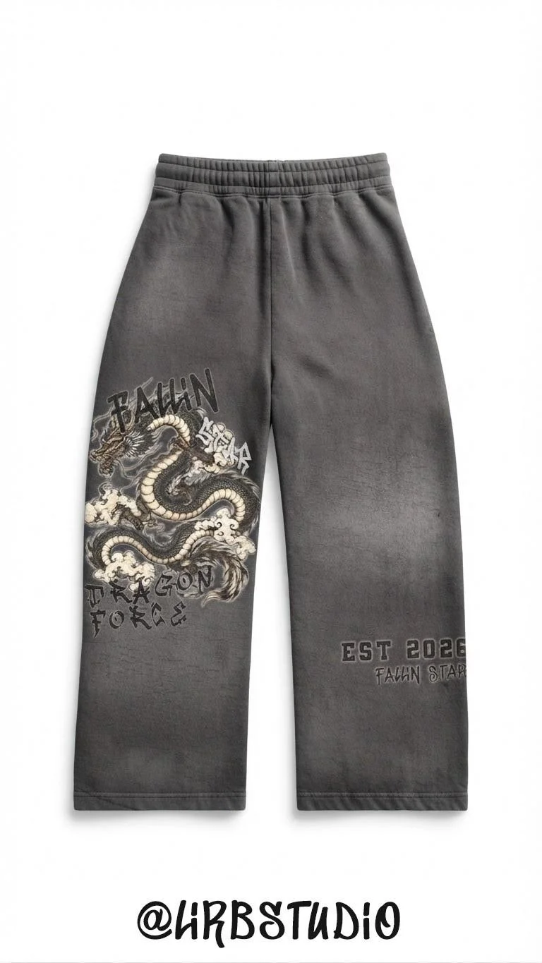 Grafica streetwear: come si progetta una stampa su felpa e pantaloni (e perché il drago sta sulla coscia)